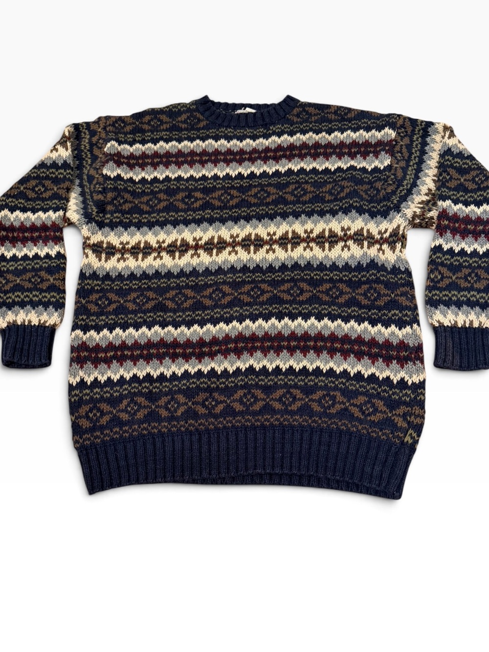 Vintage Aeropostale Nordic Striped Sweater size Large unisex Y2K Cotton